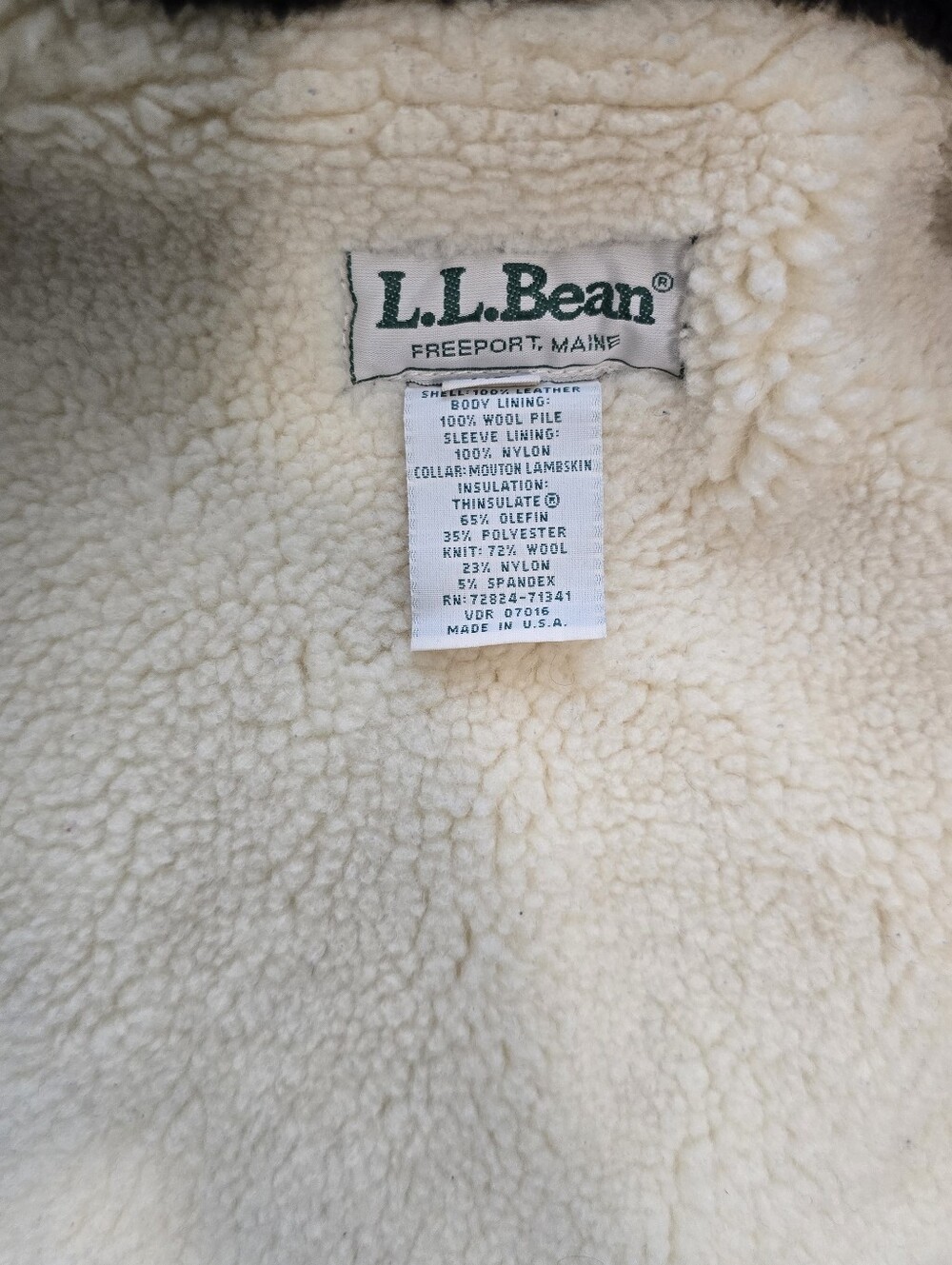 Vintage 80s L.L. Bean Genuin Cowhide Leather Bomber - Picture 10 of 11